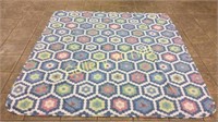 Large quilt style bed topper approximately 7 feet