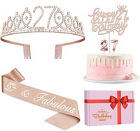 27th Birthday Decorations for Women Including 27th
