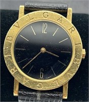 18k Solid Yellow Gold Bvlgari Mens’s Dress Watch