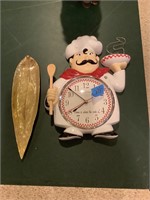 Brass Dish/Chef Clock
