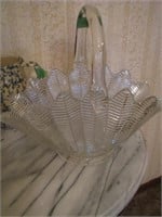 Large Smith Glass basket with handle
