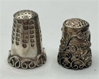 Pair of Sterling Sliver Thimbles