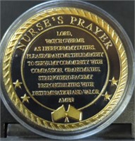 Nurse's prayer challenge coin