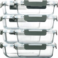 8-Pack MCIRCO 30oz Glass Food Containers