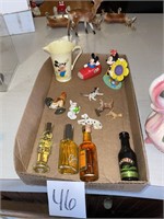 VTG Mickey Mouse, mini figures, perfume, bottles