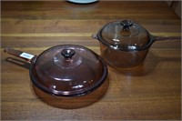Lot of 2 Corning Vision Cookware Pieces