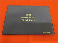 1981 Presidential Gold Piece Ronald Reagan