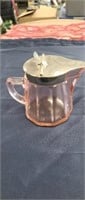 Vintage Pink depression syrup pitcher