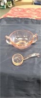 Vintage pink depression glass jelly/berry bowl