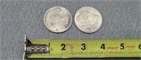 2- 1oz. Silver Coins- Buffalo