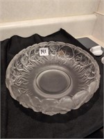 Fenton frosted glassware bowl