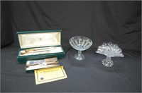Clear Glass Dishes & E. Parker & Sons Cutlery Set