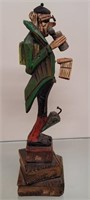 Hand Carved German Wooden Statue 11 inches tall