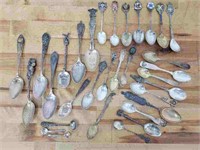 Collection of Sterling Silver souvenir Spoons