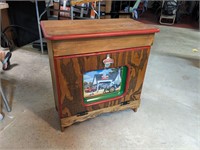 Custom Coca Cola-Themed Wooden Cabinet
