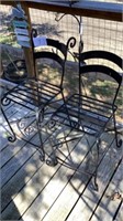 2 Heavy Metal Bar Stools 40.5 Tall And 24 To Seat