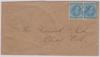 CSA  Stamp #7 Pair tied on Cover by blue Hillsboro