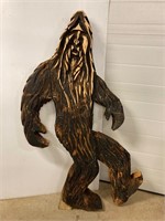 Sasquatch Wood Carving. 74” tall. 48” wide