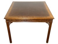 Wooden Square Table with Wooden Carved Pattern