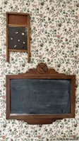 Antique wood framed chalkboard that is 26 inches