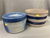 (2) Stoneware Storage Crocks