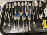 (22) PIeces of Sterling Silver Flatware