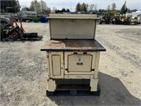 Round Oak Antique Enamel Cook Stove