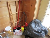 Contents of Corner-Window Frames, Broom, Much More