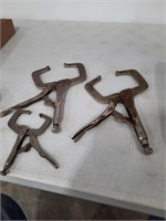 Vice grip welding clamps