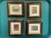 Miniature Italian Paintings, 4 pc. Art Lot
