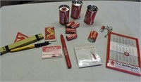Coca Cola Salt/Pepper Shakers, Pens, Calendar,etc