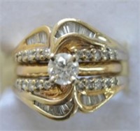 14K Yellow Gold 1.25ct Diamond Wedding Set