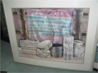 Modern framed print artist signed Helen Paul