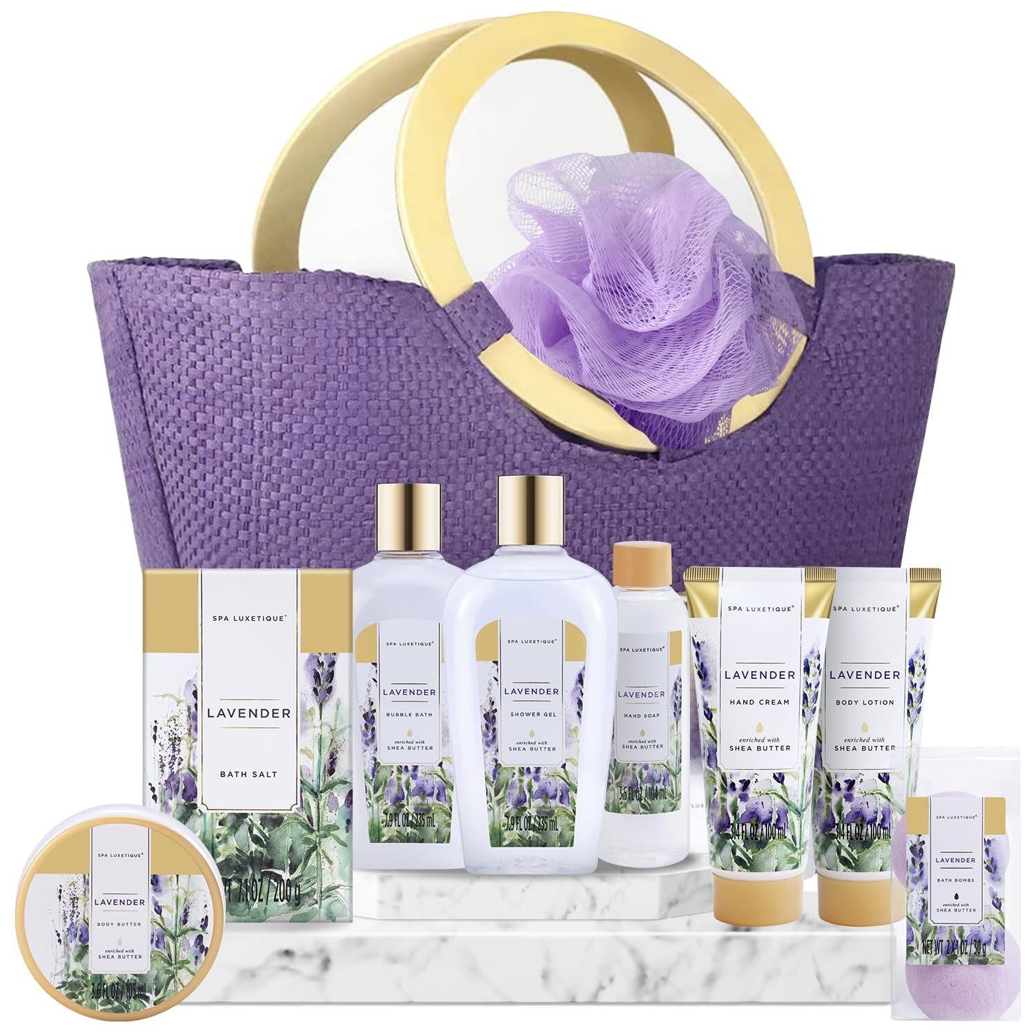 Spa Luxetique Lavender Spa Gift Baskets  10pcs