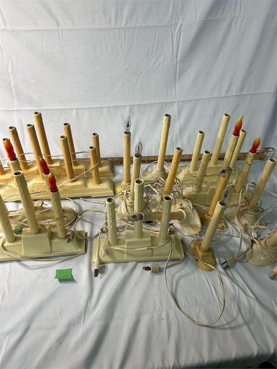 VTG Plastic Light-up Christmas Candelabras