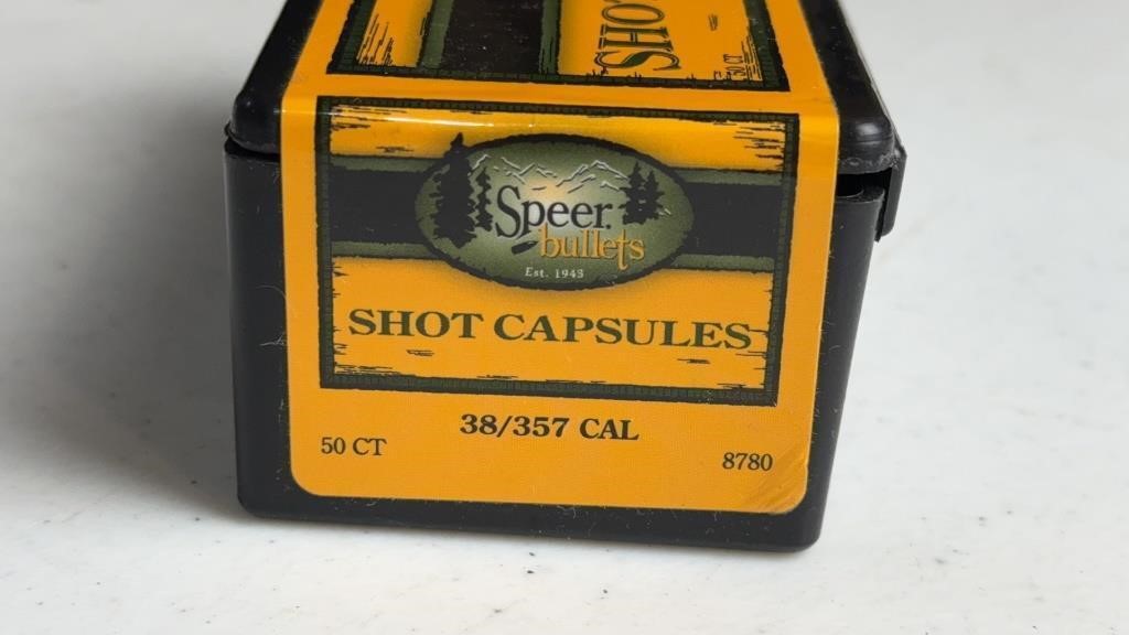 .38/357 Speer Shot Capsules 50 Ct Factory Sealed