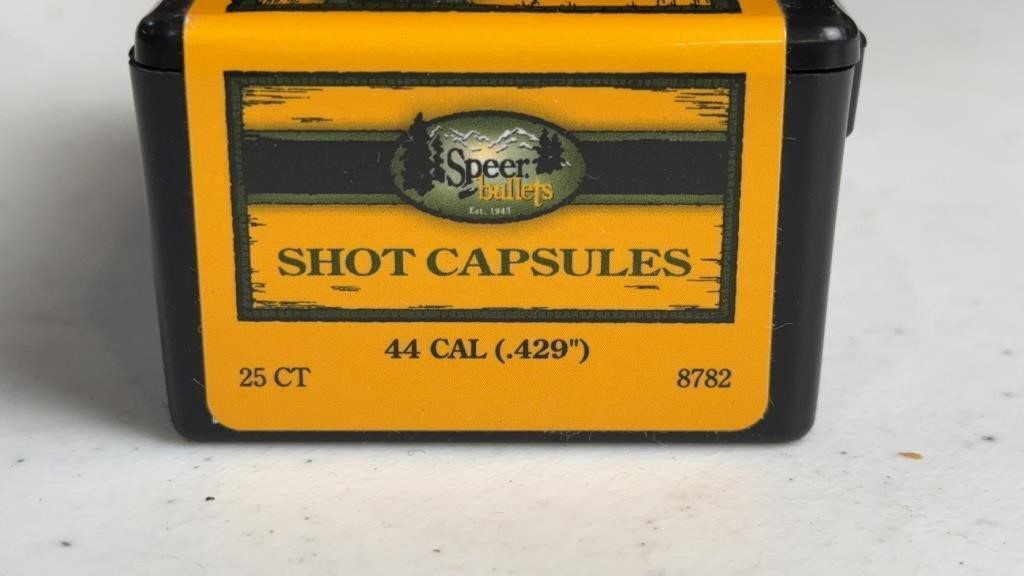 .44 Speer Shot Capsules 25 Ct Factory Sealed