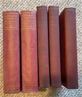 Box Lot of 5 Vintage Books on Abraham Lincoln and