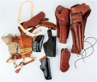 Firearm Lot of Leather and Nylon Holsters