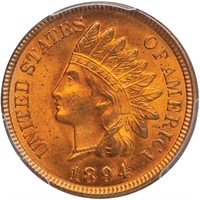 1C 1894/1894 DOUBLE DATE. PCGS MS65 RD