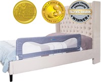 Bed / Crib Safety Guard Rail 59x19.5 Inch Grey