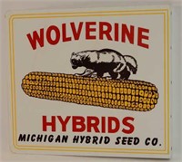 MICHIGAN SEED CO. WOLVERINE HYBRIDS TIN FLANGE