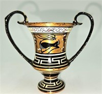 Handmade Miniature Copper Greek Handled Vase
