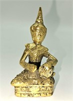Small Brass Traditional Thai Musician 3 1/4"