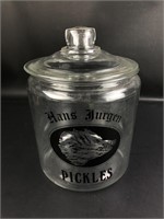 Vintage Hans Jurgen Glass Pickles Jar
