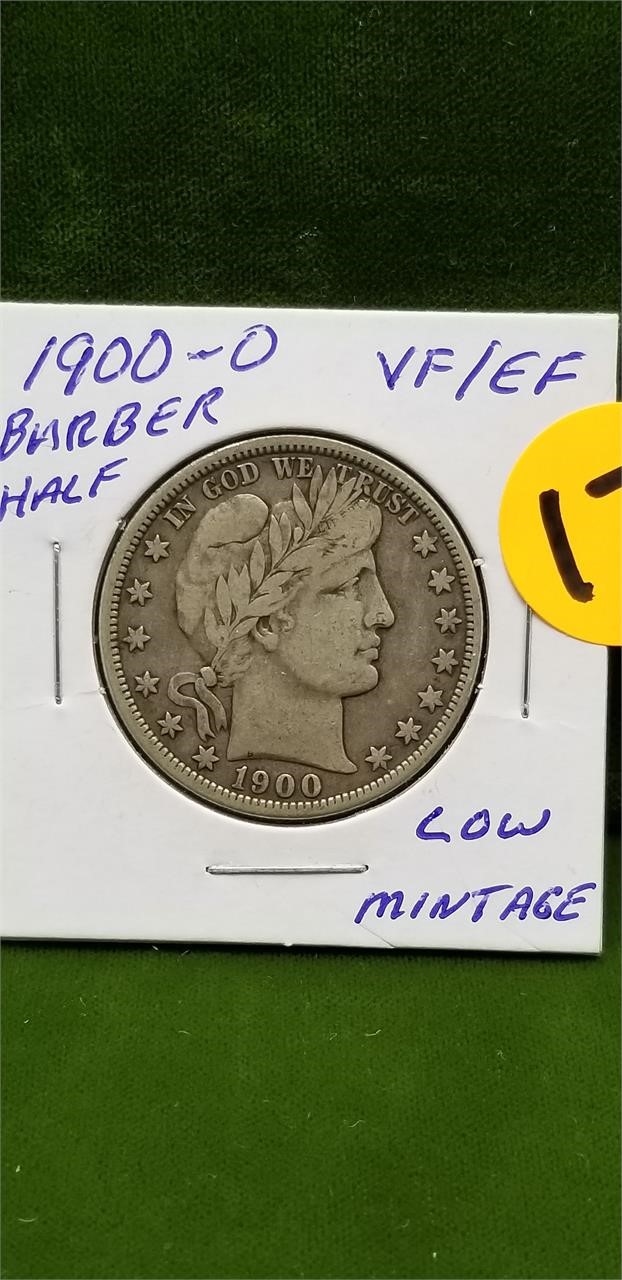 1900-O BARBER HALF DOLLAR