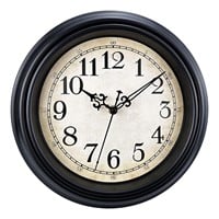 Plumeet Extra Large Retro Wall Clock, 16'' Non