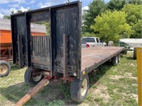 8'x24' Flatbed Wagon on Tandem Gehl Gear