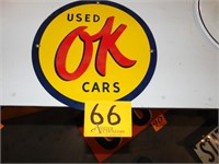 12" Porceline Ok Used Car Sign
