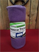 50"X60" Purple Fleece Throw